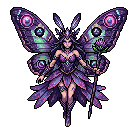 Queen Thistlewing, a moth-winged fae sovereign